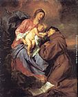 Sir Antony Van Dyck Famous Paintings - The Vision of St Anthony